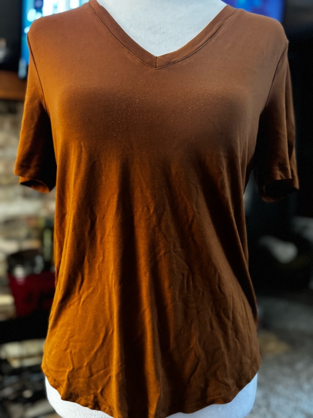 a.new day™ V-Neck Tee - Burnt Orange